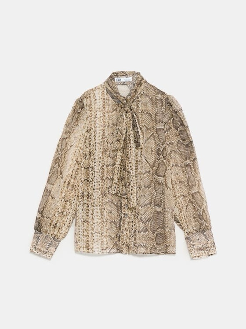 Zara Snakeskin Print Blouse